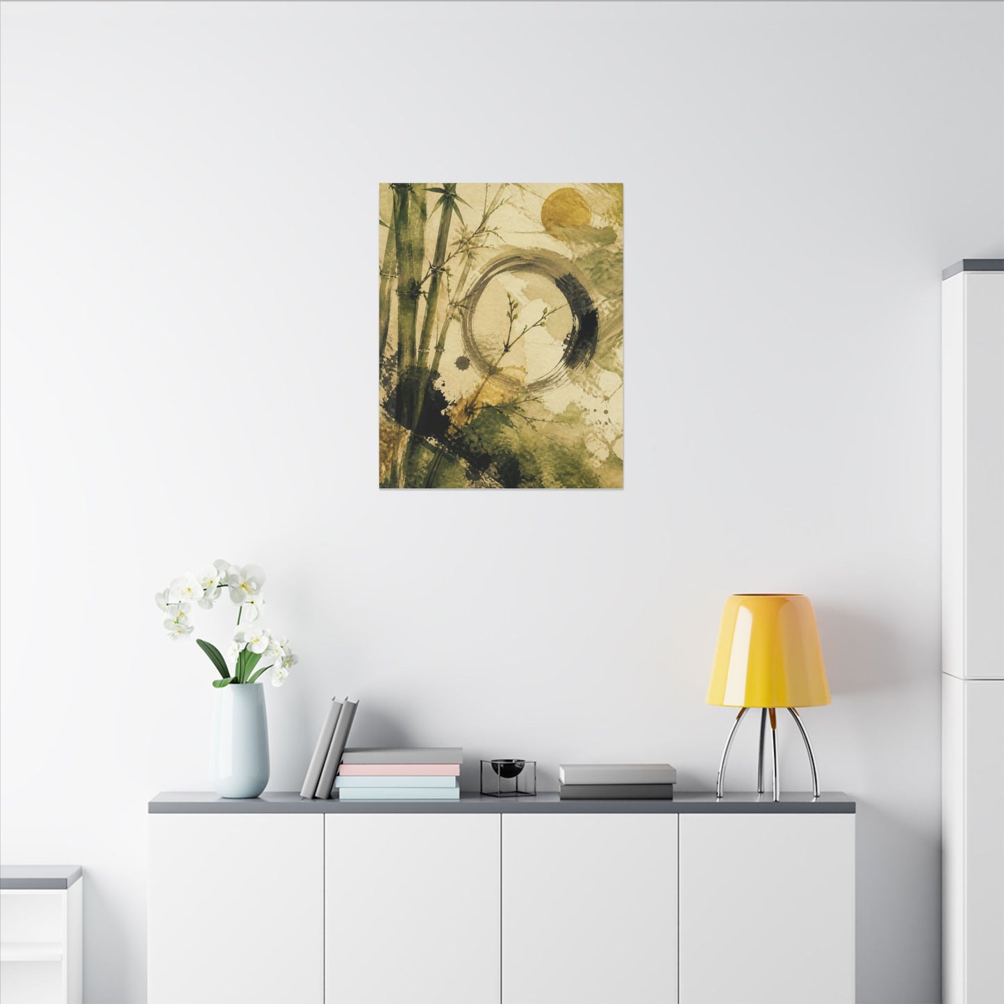 Ink Brushstroke Sumi E Canvas Art | Calm Zen Art