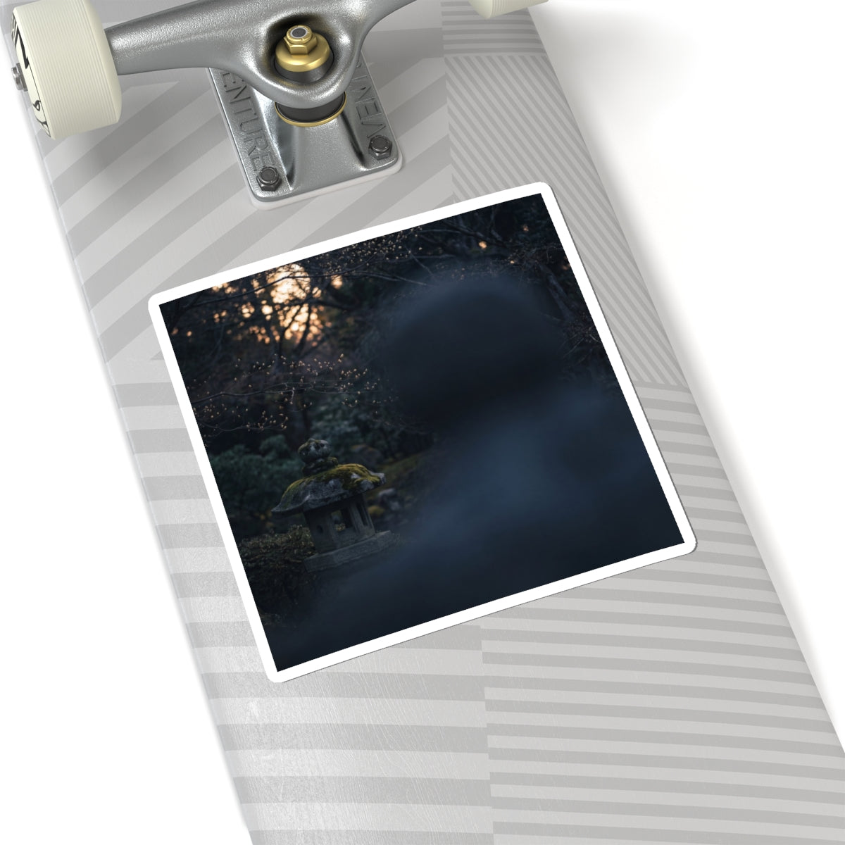 Stone Lantern Sticker | Spring Dark Japandi Moody Minimal Art Art Print