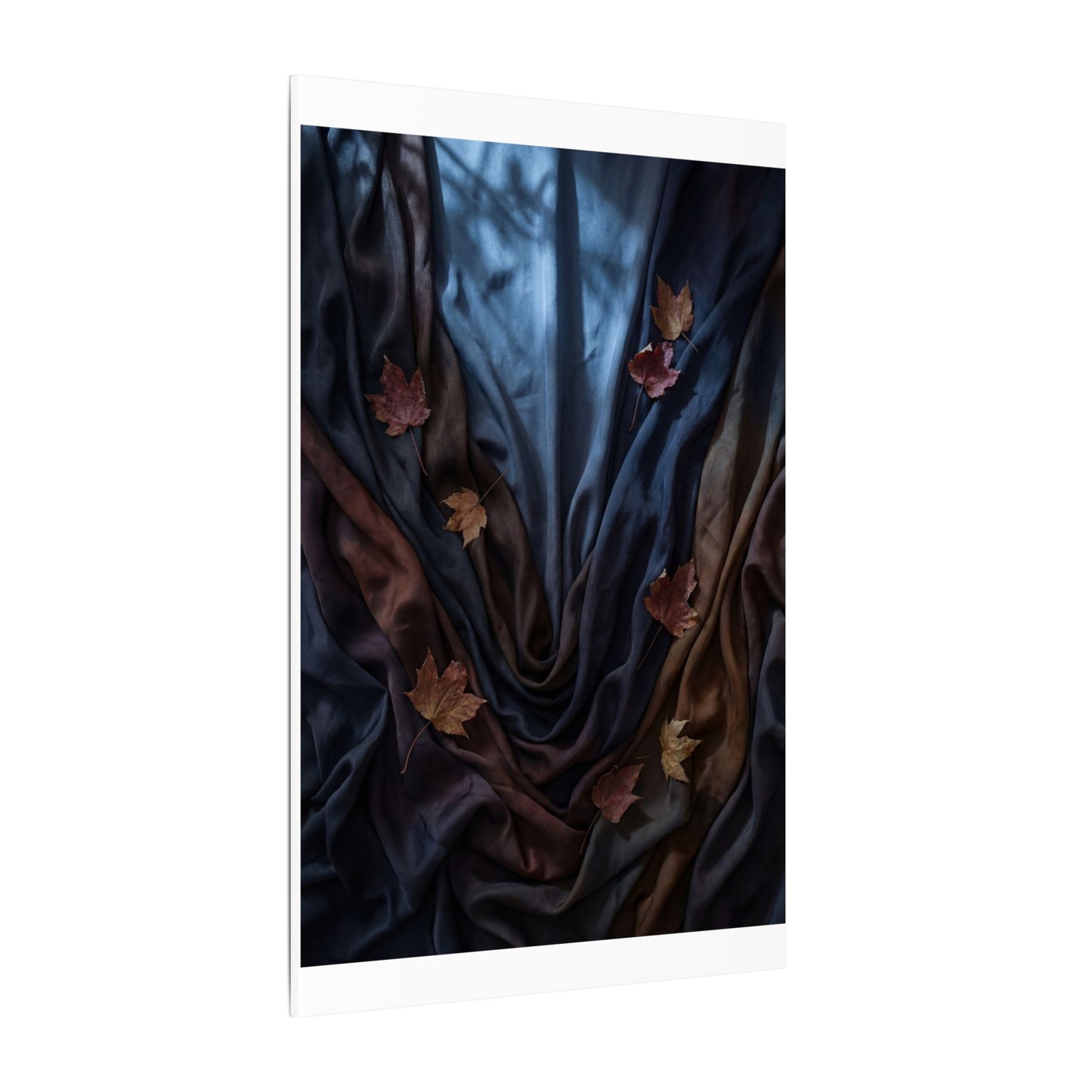 Silk Drape Canvas Art | Autumn Dark Japandi Moody Minimal Art