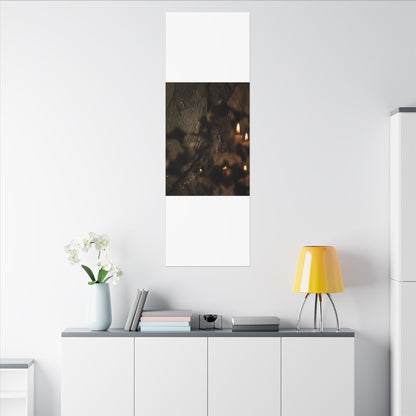 Shadow Play Dark Texture Canvas Art | Moody Dark Japandi Art
