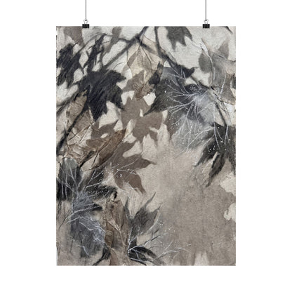 Shadow Play Texture Wall Art Print | Elegant Japandi Art