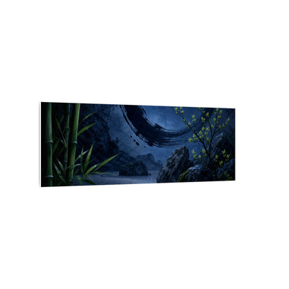 Serene Rock Garden Canvas Art - Enso Zen