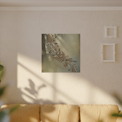 Winter Dried Flowers Forest Whimsy Canvas Art | Earthy Decor