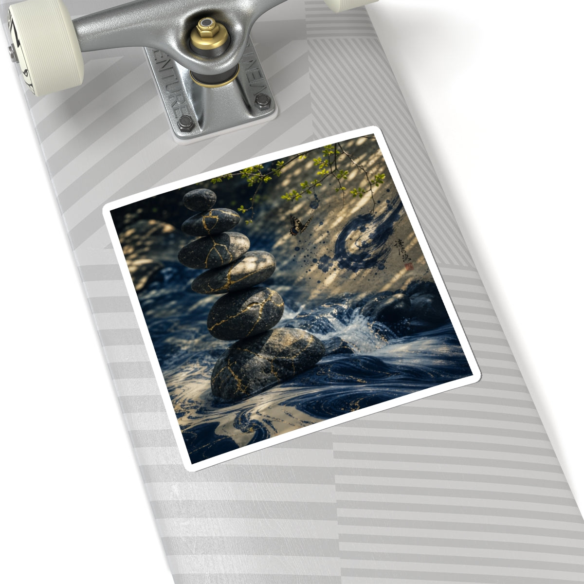Philosophical River Stones Sticker - Broken Beauty Kintsugi