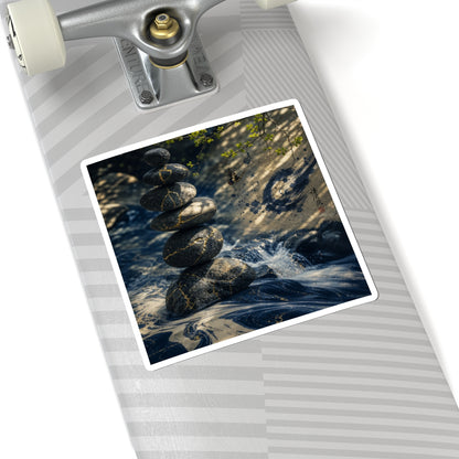 Philosophical River Stones Sticker - Broken Beauty Kintsugi