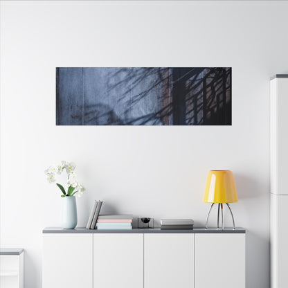 Shadow Play Moody Minimal Canvas Art | Moody Dark Japandi Art