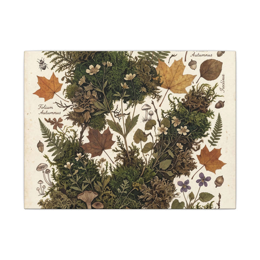 Cottagecore Moss Close Up in Overcast | Herbarium Canvas Art
