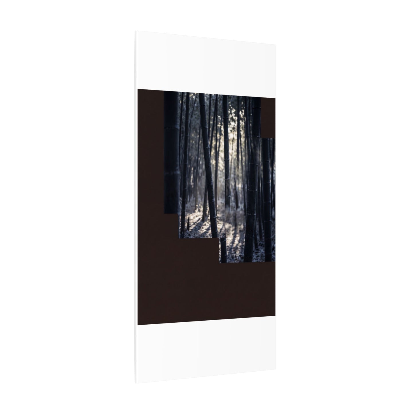 Bamboo Grove Canvas Art | Winter Dark Japandi Moody Minimal Art