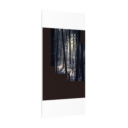 Bamboo Grove Canvas Art | Winter Dark Japandi Moody Minimal Art