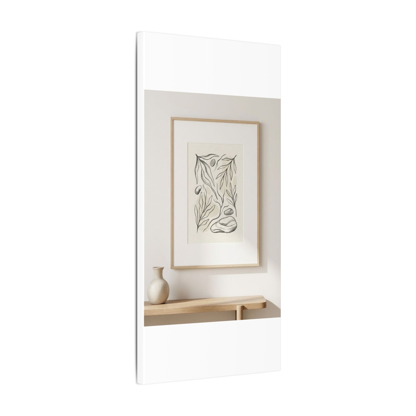 Japandi Charcoal Canvas Art