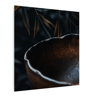 Luxurious Ceramic Bowl Canvas Art - Shadow Zen Dark Japandi