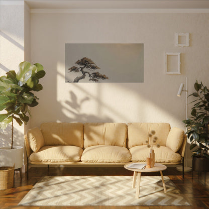 Pine Tree Canvas Art | Autumn Zen Karesansui Art