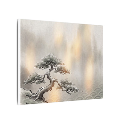Pine Tree Canvas Art | Winter Japandi Japanese Pattern Art