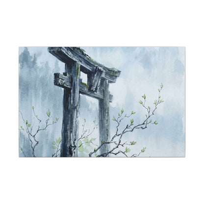 Torii Gate Canvas Art | Spring Zen Sumi E Art