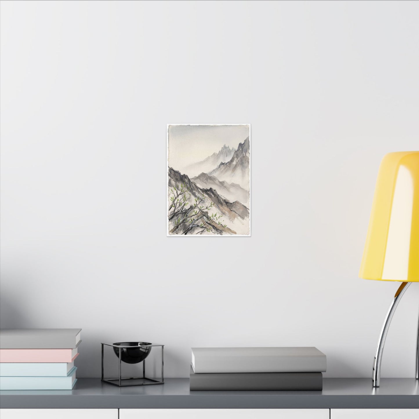 Spring Mountain Mist Texture Canvas Art | Warm Decor