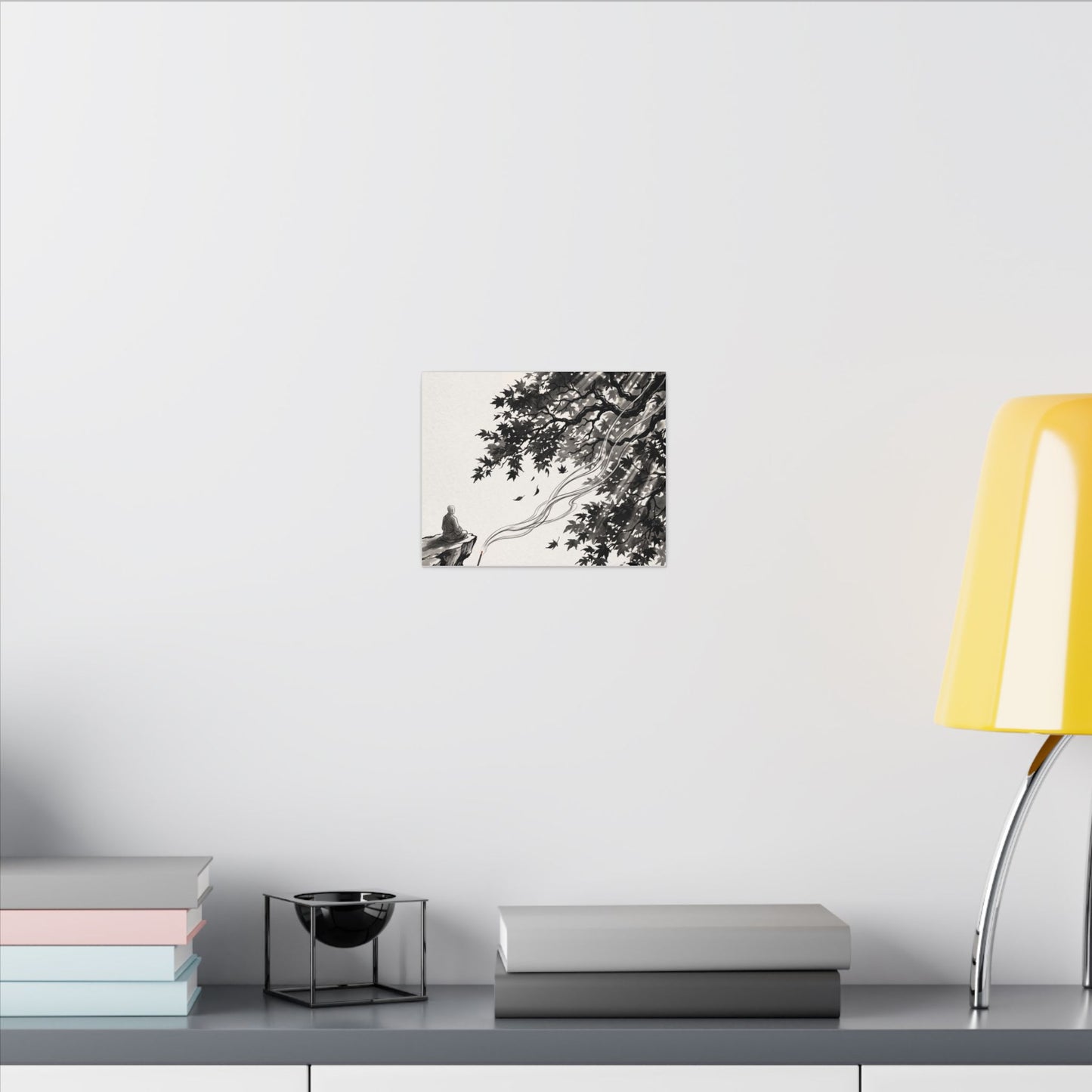 Serene Incense Smoke Canvas Art - Ukiyo E Inspired Zen