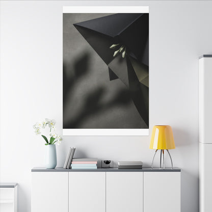 Paper Fold Moody Minimal Canvas Art | Luxurious Dark Japandi Art