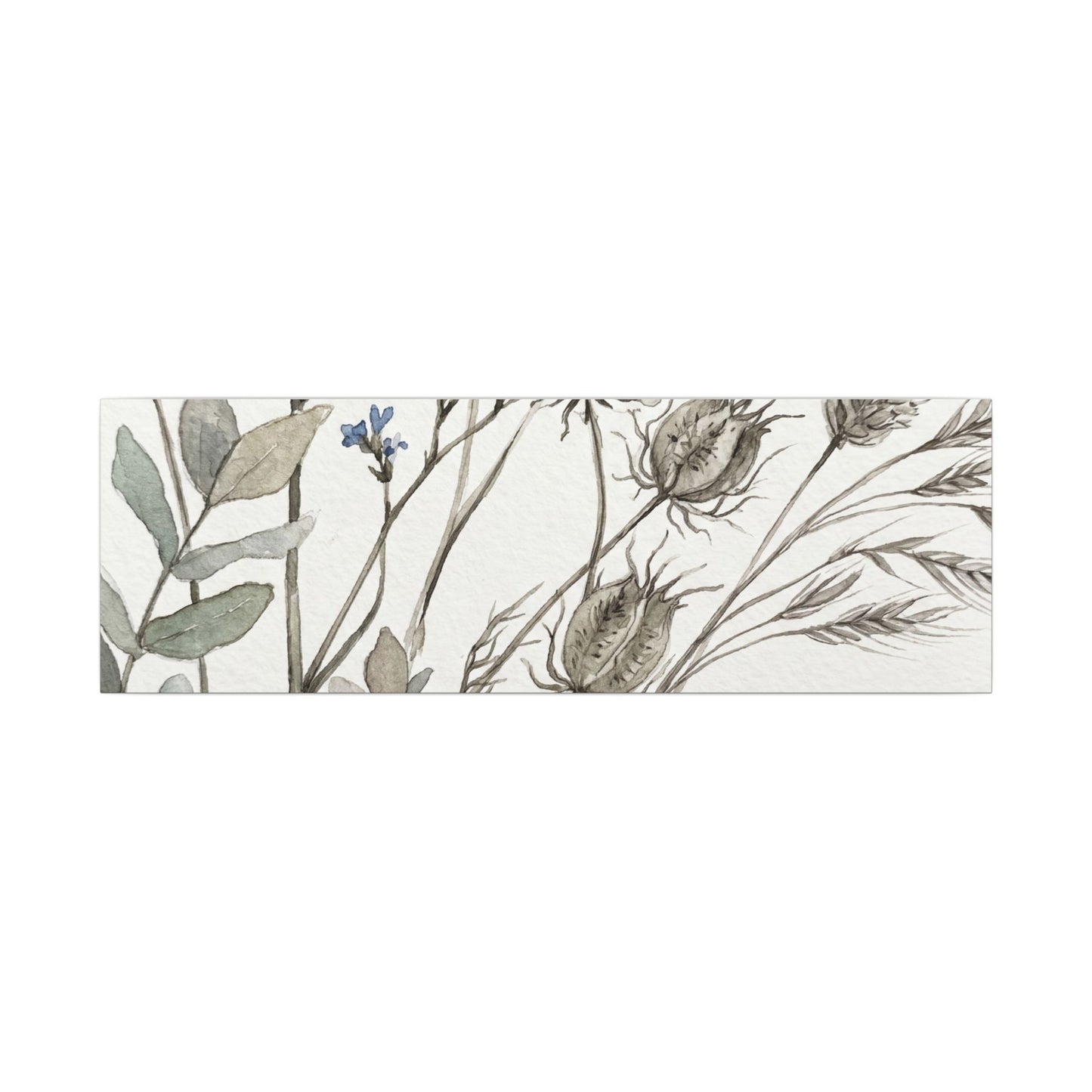 Dried Flowers Canvas Art | Summer Japandi Watercolor Art