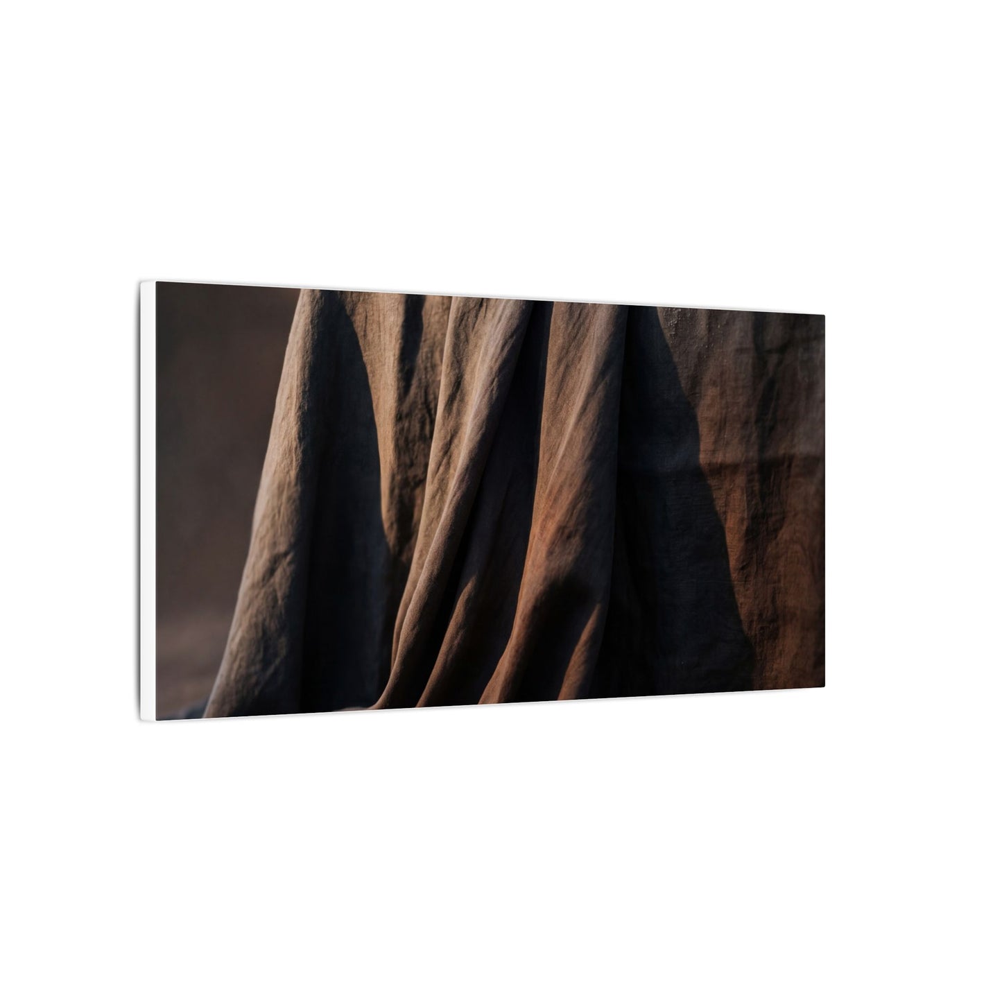 Silk Drape Canvas Art | Winter Dark Japandi Shadow Zen Art