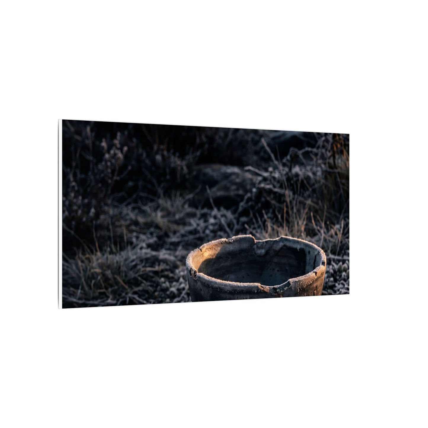 Kanso Ceramic Bowl Canvas Art - Dark Japandi Dark Texture