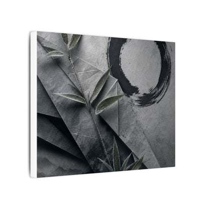 Winter Paper Fold Enso Canvas Art | Serene Decor
