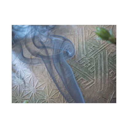 Spring Incense Smoke Japanese Pattern Canvas Art | Neutral Decor