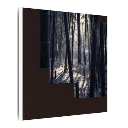 Bamboo Grove Canvas Art | Winter Dark Japandi Moody Minimal Art