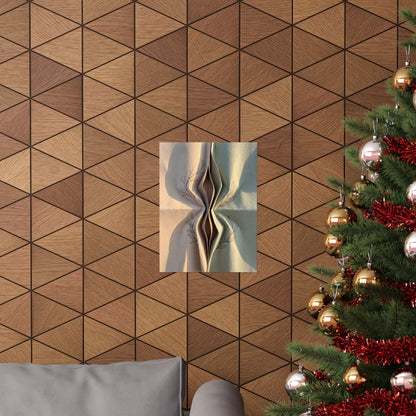 Kanso Paper Fold Wall Art Print - Japandi Minimal Line