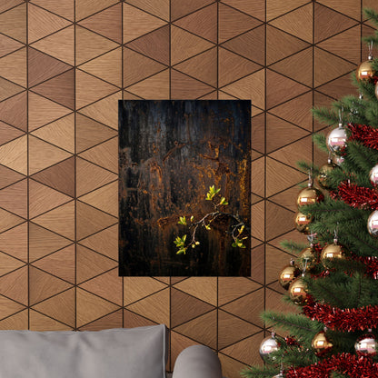 Rust Patina Wall Art Print | Spring Dark Japandi Moody Minimal Art