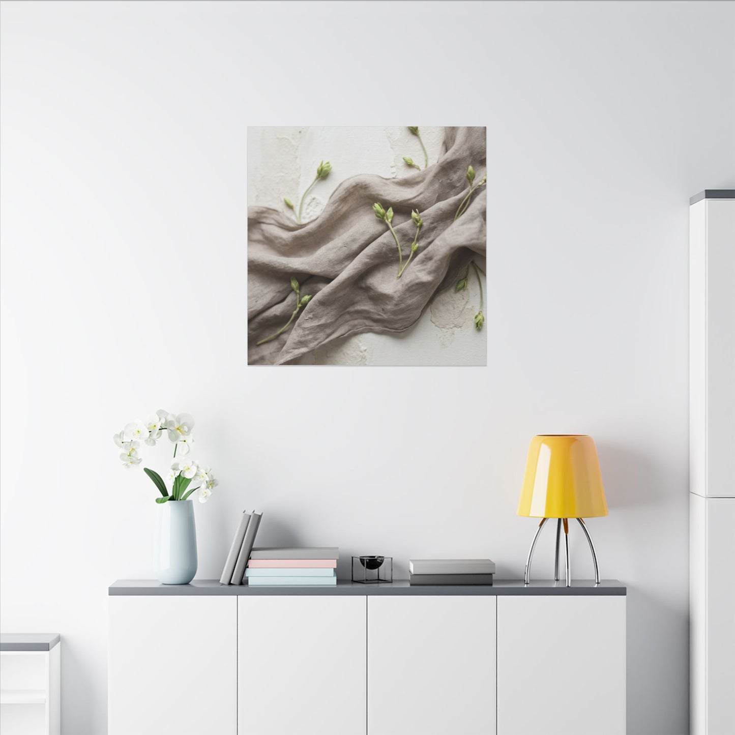Overcast Silk Drape Canvas Art - Japandi Ma