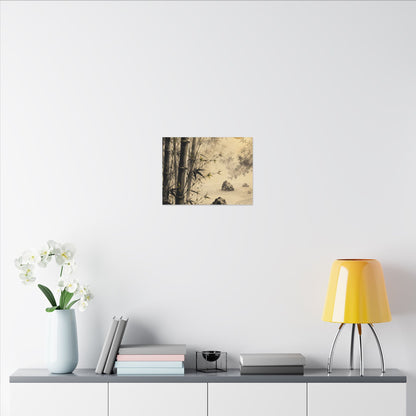 Peaceful Bamboo Grove Canvas Art - Karesansui Zen