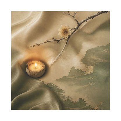 Silk Drape Japanese Pattern Canvas Art | Warm Japandi Art