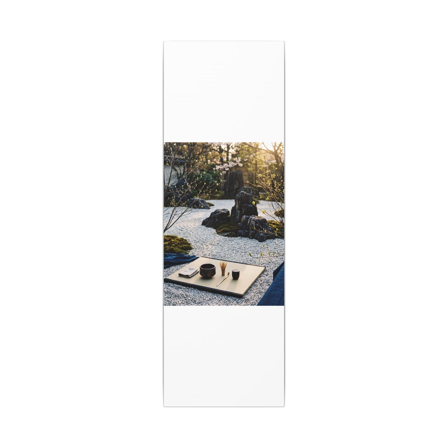 Zen Tea Ceremony in Golden Hour | Karesansui Canvas Art