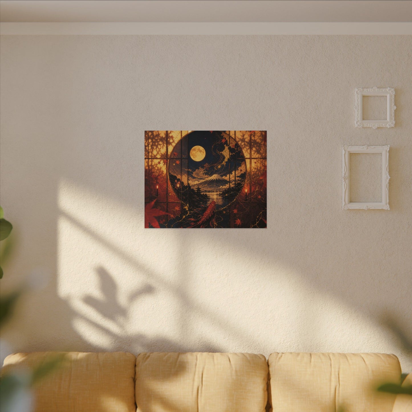 Beautiful Shoji Screen Canvas Art - Gold Vein Kintsugi