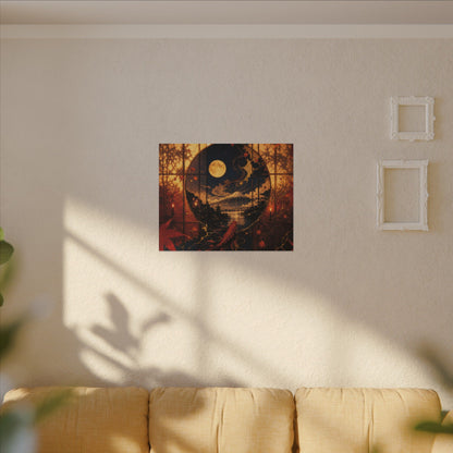 Beautiful Shoji Screen Canvas Art - Gold Vein Kintsugi