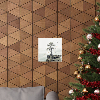 Autumn Pine Tree Watercolor Wall Art Print | Earthy Decor