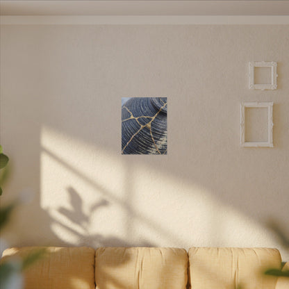 Shibui Water Ripple Canvas Art - Kintsugi Gold Repair
