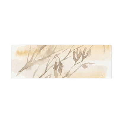 Shadow Play Winter Canvas Art | Japandi Warm Design