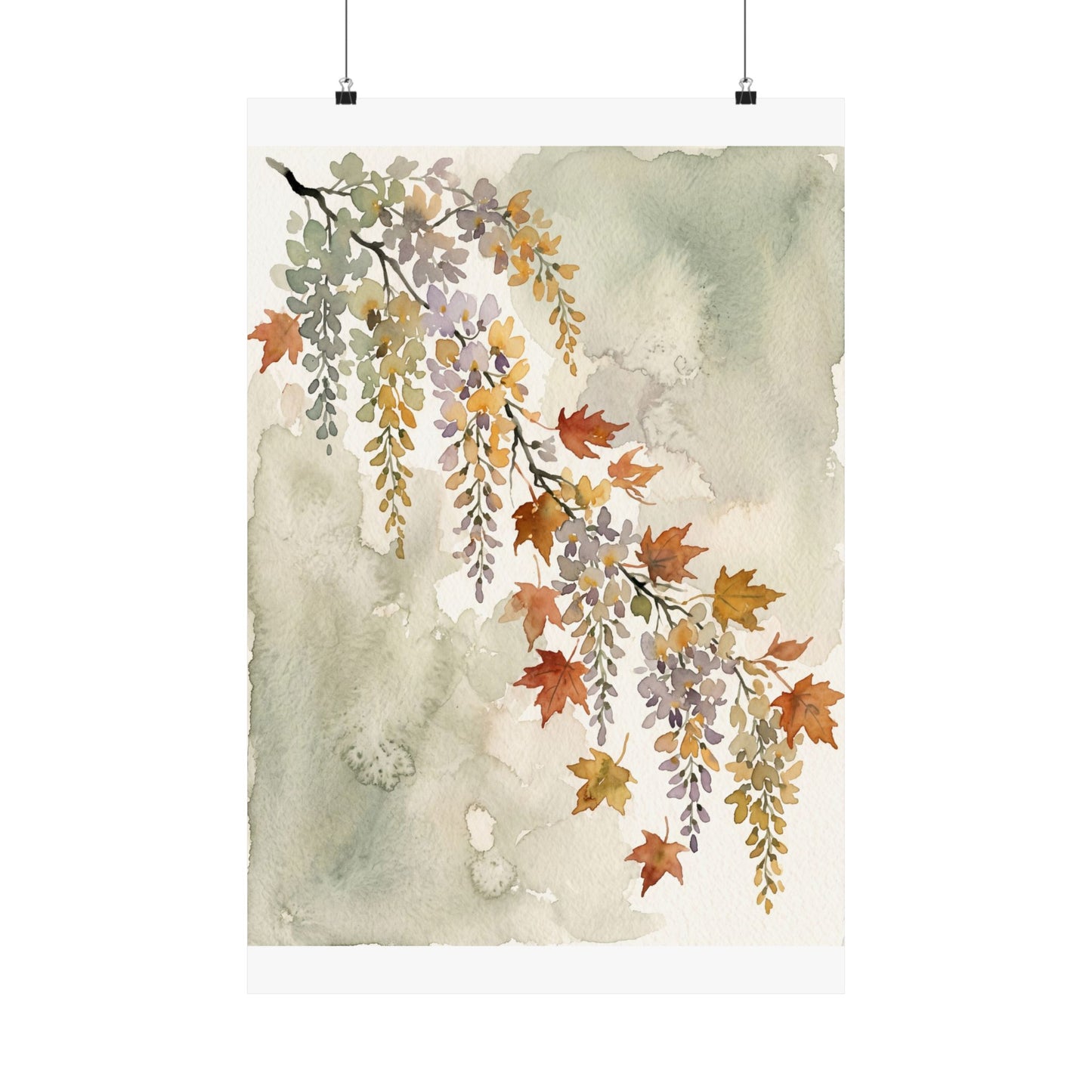 Golden Hour Wisteria Wall Art Print - Japandi Ma