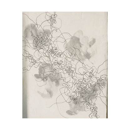 Mono No Aware Shadow Play Wall Art Print - Japandi Minimal Line