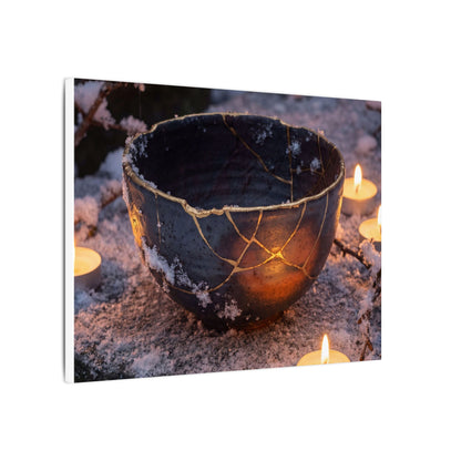 Ceramic Bowl Gold Repair Canvas Art | Beautiful Kintsugi Art