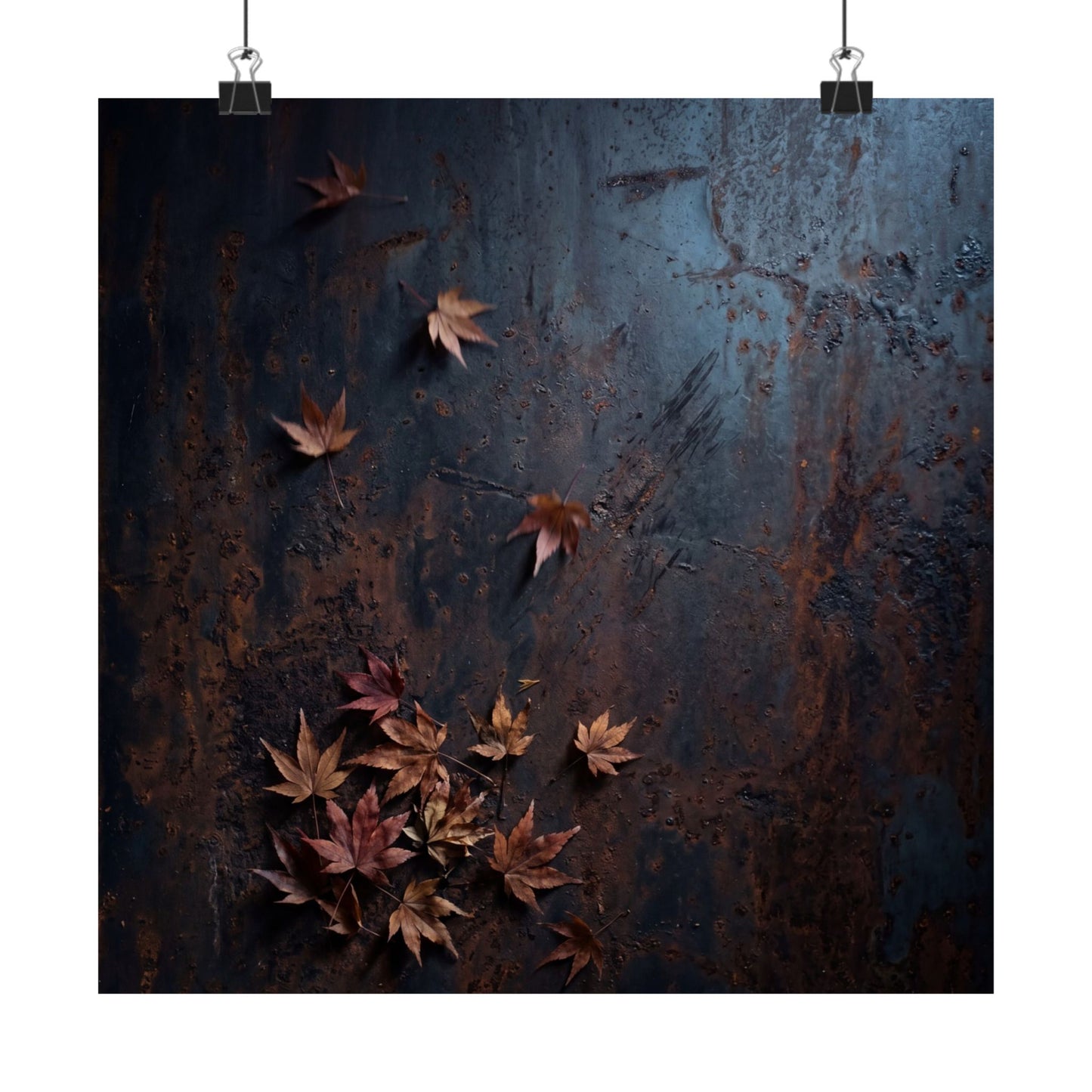 Rust Patina Wall Art Print | Autumn Dark Japandi Shadow Zen Art