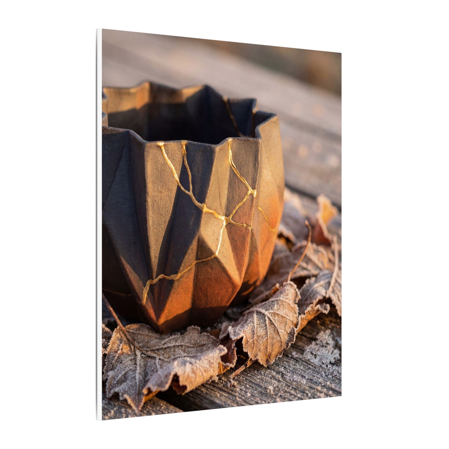 Paper Fold Gold Repair Canvas Art | Philosophical Kintsugi Art