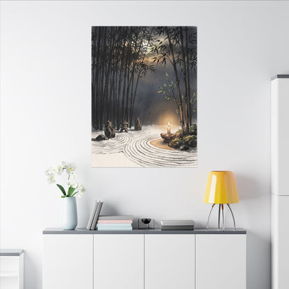 Tranquil Bamboo Grove Canvas Art - Karesansui Zen