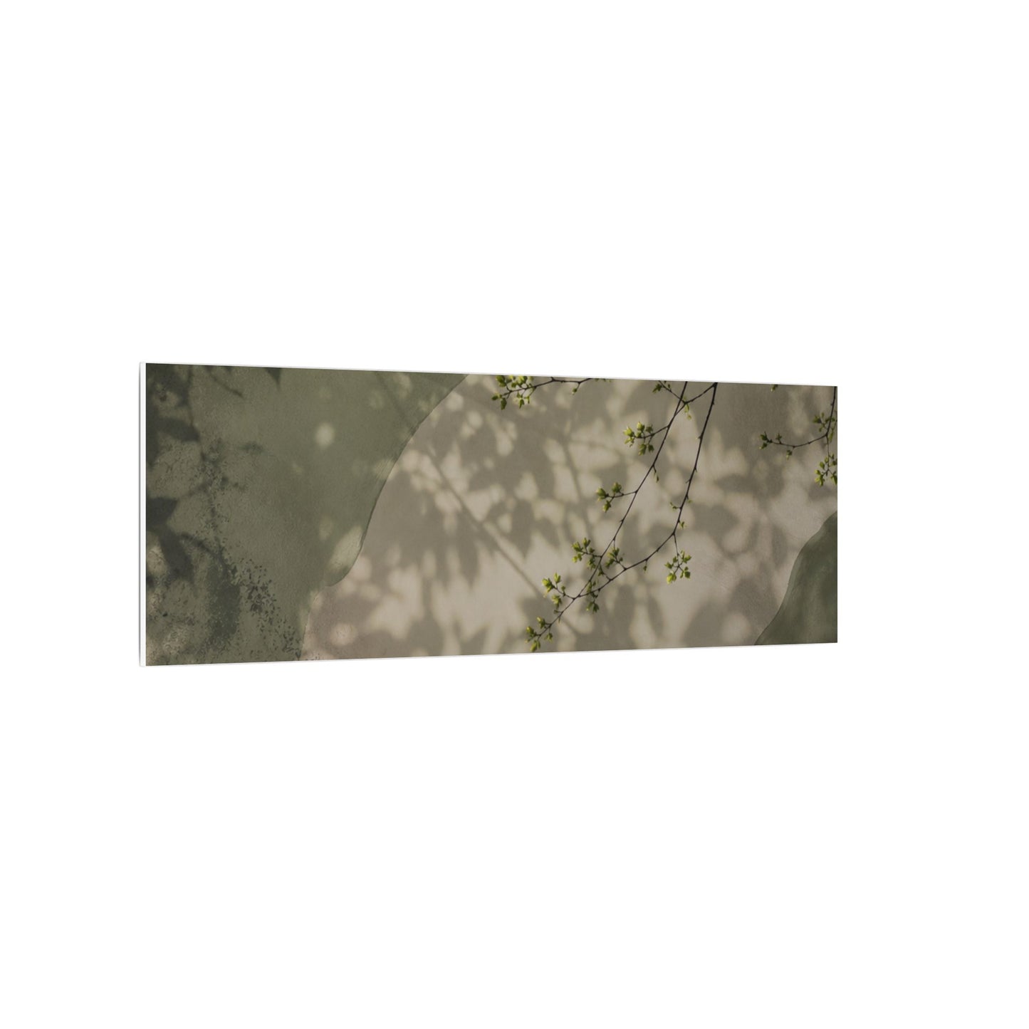 Neutral Shadow Play Canvas Art - Japanese Pattern Japandi