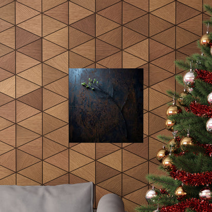 Rust Patina Spring Wall Art Print | Dark Japandi Sophisticated Design
