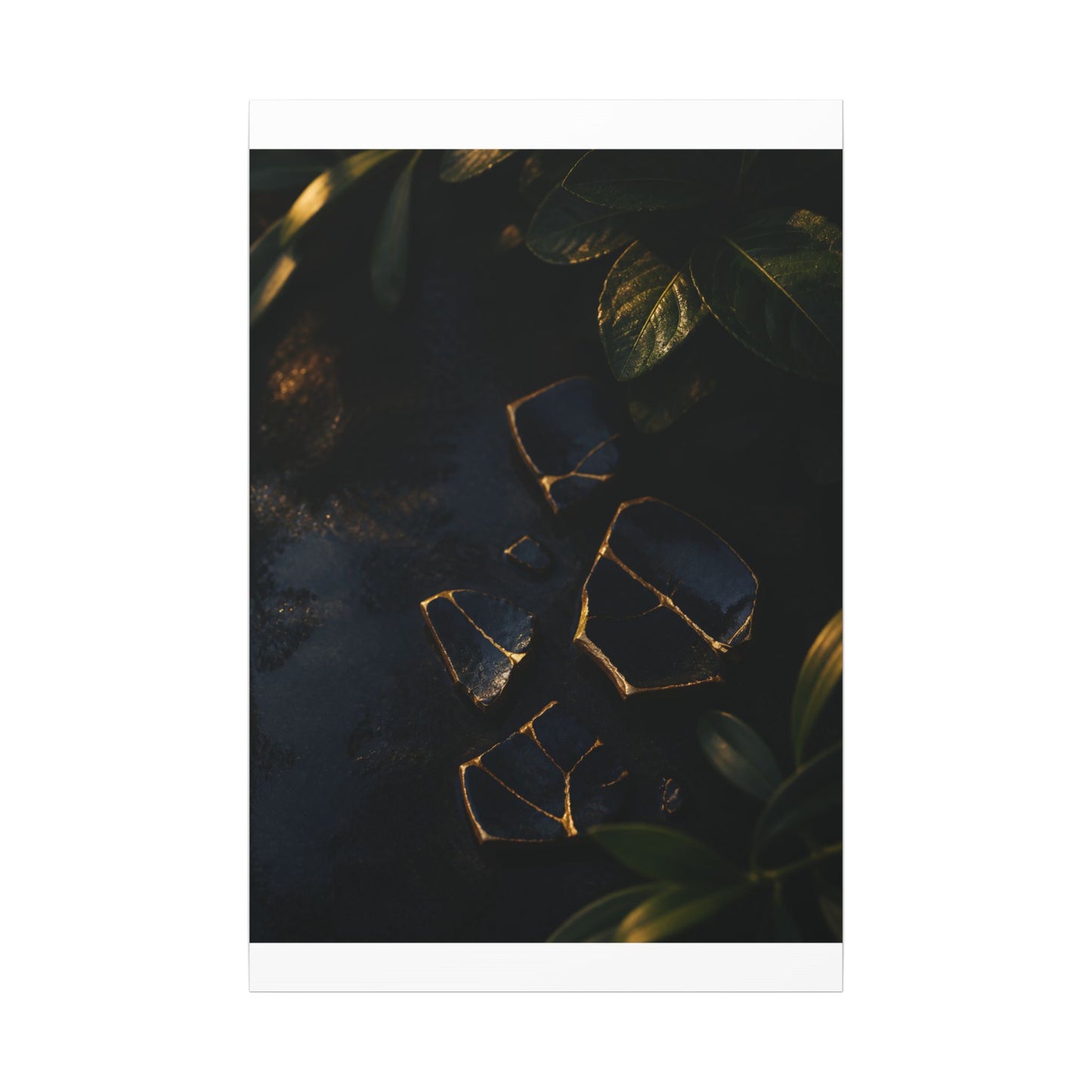 Summer Broken Pottery Moody Minimal Canvas Art | Atmospheric Decor