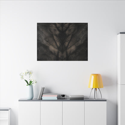 Seijaku Shadow Play Canvas Art - Dark Japandi Charcoal Ink