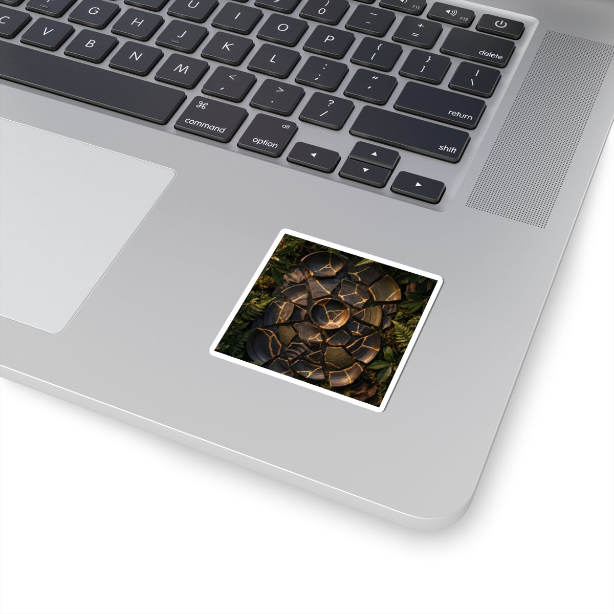 Golden Hour Broken Pottery Sticker - Dark Japandi Fukinsei