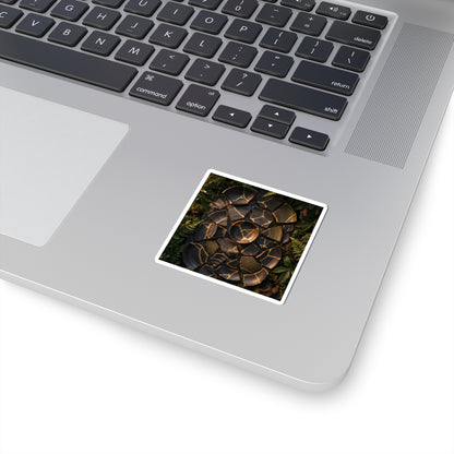 Golden Hour Broken Pottery Sticker - Dark Japandi Fukinsei